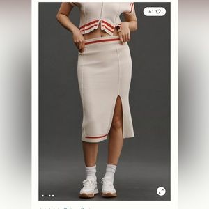 DAILY PRACTICE BY ANTHROPOLOGIE STRIPE KNIT SKIRT